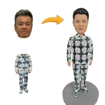 オーダーメイド 似顔絵 フィギュア 男性|写真 から フィギュア|自分の人形を作る|名入れギフト 上司 誕生日 退職のコピーの画像