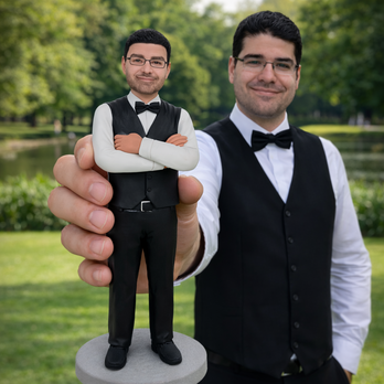 就職祝い、退職祝い、似顔絵 人形 オーダーメイド ドール オリジナル 肖像画　置物　フィギュア 作成、上司、社長、同僚、部下|