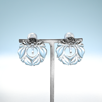 ヴィクトリアンヴィンテージリースガラスのピアス／イヤリング　pag061