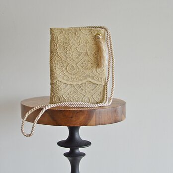 1点限定！ チュール刺繍 レース　２ｗayスマホポーチ　ミルクティー　スマホショルダー　の画像