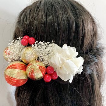 髪飾り　和装　成人式　結婚式　卒業式　七五三　振袖　袴　色打掛　白無垢　紫陽花　ウェディング　ブライダル　OHANAの画像