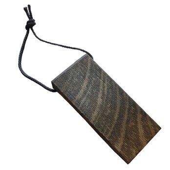 ブラウン Nas33 木製 ドアストッパー ドア止め ミニ 天然杢楢無垢材