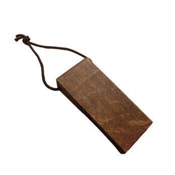 ブラウン Nas44 木製 ドアストッパー ドア止め ミニ 天然杢楢無垢材