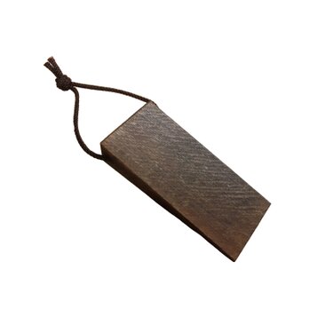 ブラウン Nas45 木製 ドアストッパー ドア止め ミニ 天然杢楢無垢材