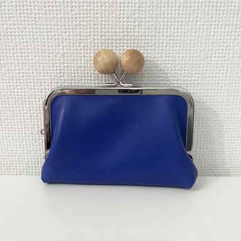 カードケースみたいな本革ミニミニがまぐち財布（ツヤツヤ木玉口金）の画像
