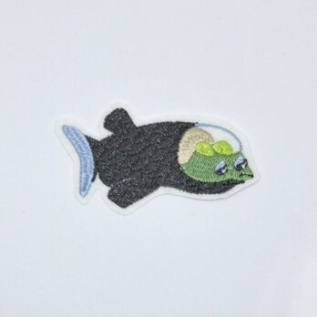 刺繍ワッペン■デメニギス■深海魚