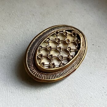 フランス　アール・・ヌーヴォー　真鍮のブローチ