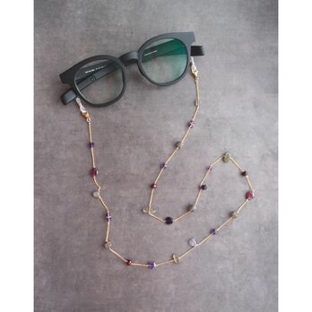 K14gf × Purple／2way Necklace グラスコード ネックレス兼用（眼鏡ホルダー）のコピーの画像