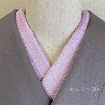 ポリエステルの半衿  薄葡萄ジャガードの画像