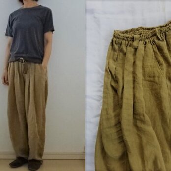【ｔ様専用ページ】黒/天日干し40リネン　Bigパンツ〈Ｓ・Мsize〉
