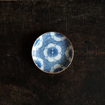 桜と入れ子菱◆印判小皿　骨董・antiques　古道具　古民家　丁寧な暮らしに。明治期〜大正期の画像