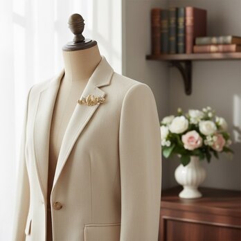 ラブバード 鳥モチーフ アンティーク調ゴールド ブローチ【ebro9-AGD】