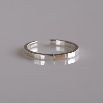 New! bass ring✶K10YG×silver925　コンビカラーリング　10金　シルバーの画像