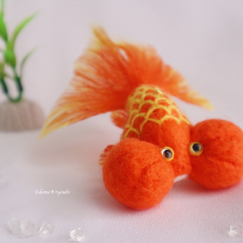 たゆたう金魚モビールS-水泡眼-の画像