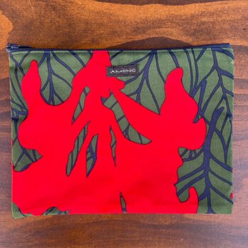 撥水ポーチ 「カンナ」希望（レッド）