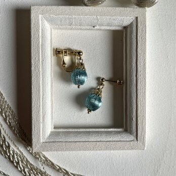 京金糸　艶色ピアス　イヤリング