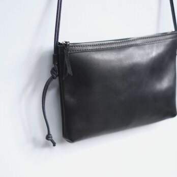 leather shoulder pouch　レザーサコッシュ kuro