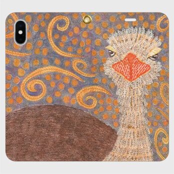 石を落とした日｜ダチョウ・パルダス｜帯なし手帳型iPhoneケース