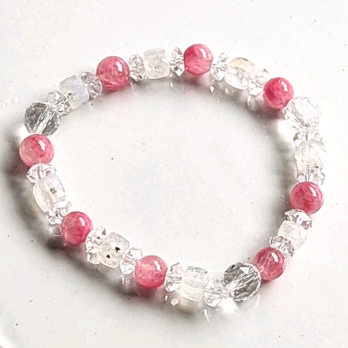 ✨ロードナイトインシリカ&ホワイトラブラドライト&クリアクォーツのブレスレット✨《自己肯定感を高めるために》