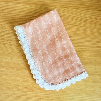 ダブルガーゼ2枚合わせのふわふわハンカチ（どうぶつ）