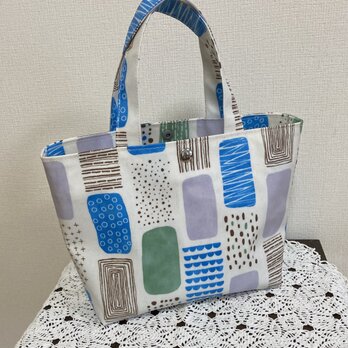 【受注制作】雨も楽しいラミネートトートバッグ　タイル模様　色々