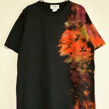 タイダイ Tシャツ Lサイズ ブラック ブリーチダイ Hippies Dye HD24-53