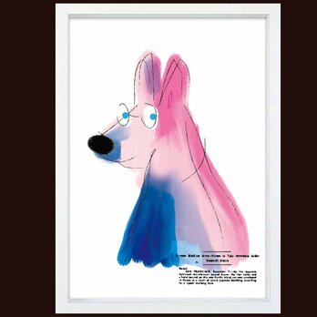 Blue eyes　犬　送料無料 　イラスト　A4〜A0　ポスター　アートポスター　アートsei検索新着順　3679