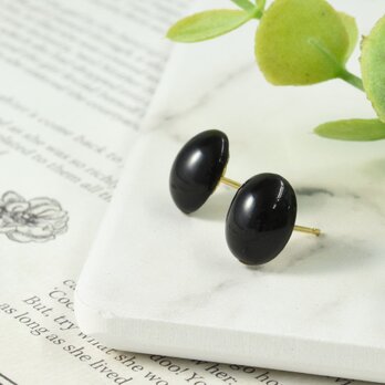 【秋セール！11/10(月)午前9時まで】オニキス ピアス CK027CIBSN