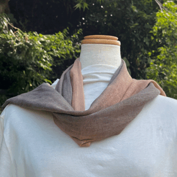 柿渋染めガーゼストールK25079