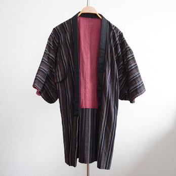野良着｜昭和初期〜中期｜縞模様 木綿 古布｜ジャパンヴィンテージ リメイク素材にも