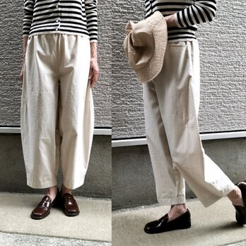 【初秋】♥リネン♥『アンニュイな雰囲気で』♥バレルレッグパンツ【すっきり丈】