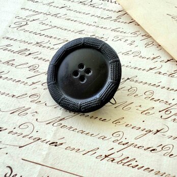 アンティークボタンローマンサークルヘアピン／デザインボタン