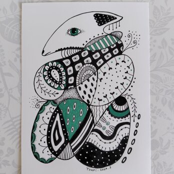 実り／2Lサイズ ペン画 原画