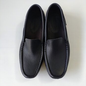 ◇本革ローファー◇無料サイズオーダー◇受注生産◇本革◇ブラック◇色変更無料◇ドライビングソール仕様◇