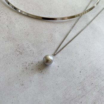 Simple Metal Necklaces　ステンレスチョーカーレイヤードネックレス　2本Set