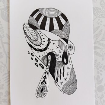 無題／2Lサイズ ペン画 原画