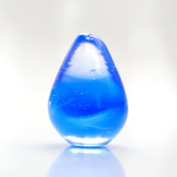 ガラスの雫の小さなオブジェ 「Ocean Blue」