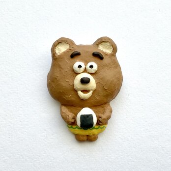 ブローチ　くま（大好きなおにぎり）②