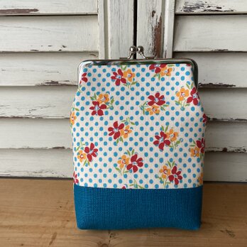 がまぐち   ポーチ メガネケース スマホ入れ 小花