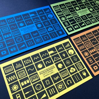 【ポストカード】シンセアイコンポストカード4枚セット　Vivid Tone Set