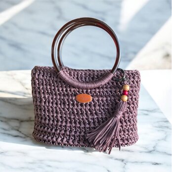 クロシェ トートバッグ かぎ編みバッグ crochet tote bag