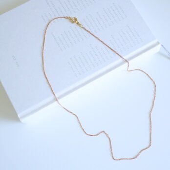 simple pink gold necklace｜華奢で繊細な淡い輝き／サージカルステンレス製