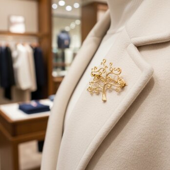 生命の樹 Treeモチーフ ブローチ【ebro21】