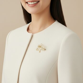 生命の樹 Treeモチーフ ブローチ アンティーク調ゴールド｜大人のギフト【ebro21】