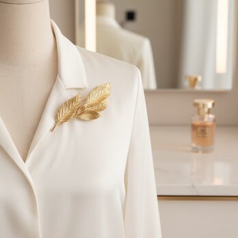 リーフモチーフ ブローチ【ebro24】