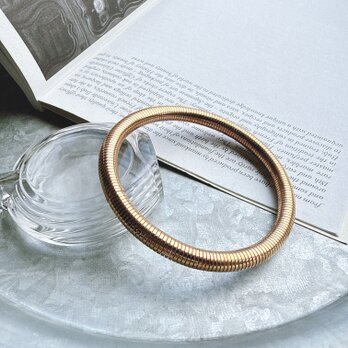 B168-ヴィンテージブレスレット U.S.A. 1970〜80s Gold Tone Coil Bracelet