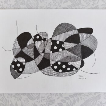 無題／A4サイズ ペン画 原画 幾何学