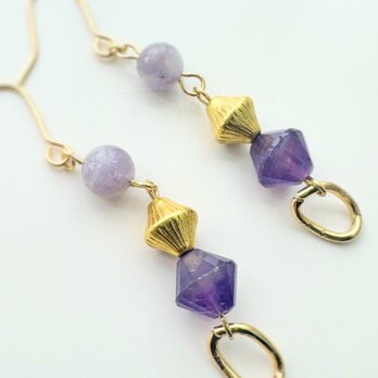 Amethyst＊Lepidolite ピアス