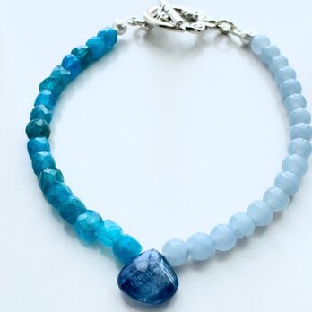 Kyanite Apatite＊Angeliteハーフブレス