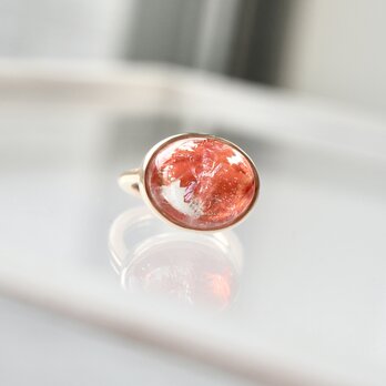 K10[flower fishのaurora quartz]ring